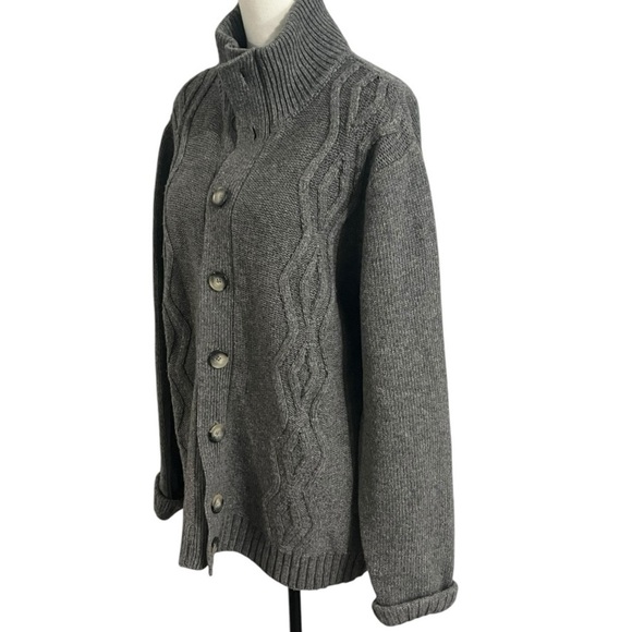 Wool Blend XXL Cable Knit Men's Cardigan EUC - Picture 2 of 11